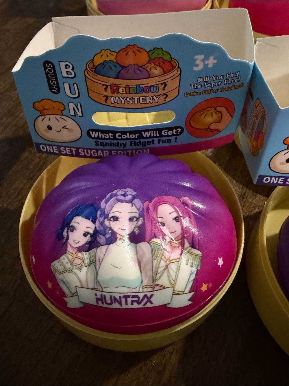 Purple Pink K Pop HuntRx Squishy Dumpling Fidget Toy